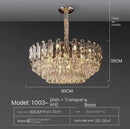 Nordic Gold LED Crystal Chandelier | Luxury Ceiling Light for Dining & Living Room | Ljojo