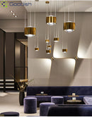 LED Pendant Light Modern Minimalist Style Big Drum Shaped Chandelier by Ljojo