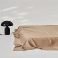 Ljojo Luxury Lyocell Flat Sheet, Smooth Silky Grey Bed Sheet for Cooling & Breathable Summer Sleep