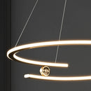 Nordic Simple Gold Ring LED Pendant Light for Living Room | Ljojo Chandelier Lighting