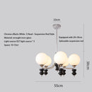 Ljojo Adjustable LED Glass Pendant Light Modern Nordic Style for Living Room Bedroom Dining Room