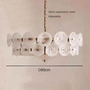 Ljojo Luxury French Designer Glass Pendant Lights Retro Nordic Chandelier for Living Room Dining Bedroom