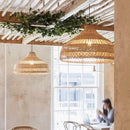 Rattan LED Pendant Lights Vintage Chandeliers - Island Handmade Woven Design