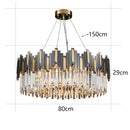 Ljojo Luxury Crystal Chandelier, Modern Bedroom Pendant Light, Elegant Indoor Lighting