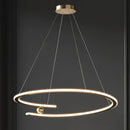 Nordic Simple Gold Ring LED Pendant Light for Living Room | Ljojo Chandelier Lighting