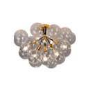 Ljojo Bubble Ceiling Lamp with Transparent Glass Ball E27 Bulb for Living Room Bedroom