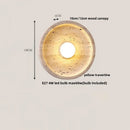 Ljojo LED Wall Lamp Sconce Yellow Travertine Waterproof Outdoor Stair Light