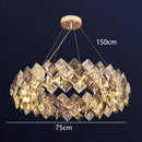 Ljojo Luxury Crystal Living Room Chandelier Pendant Light Fixture Glass Indoor Lighting
