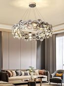 Ljojo Modern Crystal Chandelier Luxury Villa Living Room Ceiling Hanging Lamp