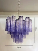 Nordic Murano Glass Tube LED Chandelier | Modern Kitchen Island Decor by Ljojo