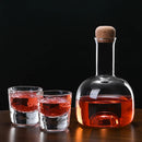 Ljojo 20oz Clear Glass Wine Decanter Bottle Coffee Holder Cork Household Decor