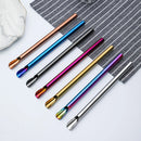 Ljojo 304 Stainless Steel Bubble Tea Straw Set with Straw Brush Spoon