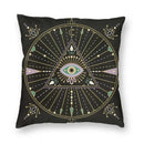 Evil Eye Black Art Cushion Cover Mystery Spirit Pillowcase by Ljojo