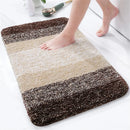 Ljojo Luxury U-Shape Bathroom Rug: Soft, Absorbent, Non-Slip Plush Shower Mat