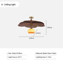 Japanese Retro Leaves Fabric Pendant Lamp for Home Decor by Ljojo