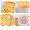 Ljojo 1100ml Clear Plastic Food Container Leak-proof Lunch Box