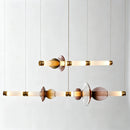 Nordic Design Chandelier Glass Long Tube Pendant Lamp for Home Decor by Ljojo