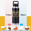Ljojo 304 Stainless Steel Thermos Bottle, Portable Hot Cold Drinking Water Bottle for Outdoor Activities