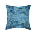 Ljojo Light Luxury Blue Abstract Print Throw Pillow Cover - Marble Stripe