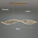 Ljojo Luxury Crystal Chandelier Pendant Light Elegant Dining Room Ceiling Lamp