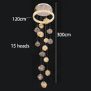 Crystal LED Chandelier - Luxury High-Rise Stairs Lighting by Ljojo