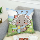 Ljojo Mochi Cat Luxury Cushion Cover Set for Sofa and Bed