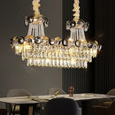 Ljojo Luxe Crystal Chandelier: Modern Elegant Lighting for Living Room, Dining, and Bedroom