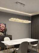 Ljojo Modern Art Decor Crystal LED Chandelier | Elegant Pendant Light for Living & Dining Room