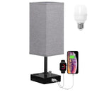 Ljojo LED Desk Lamp with USB Charge Ports, Dimmable Bedside Reading Light