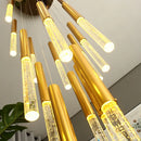 Large Long Crystal Chandelier Lighting for Staircase: Elegant Gold Chain Chandeliers by Ljojo
