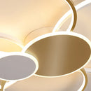 Ljojo LED Ring Ceiling Light - Gold/Black Chandelier for Home Decor