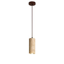 Travertine Chandelier Pendant Lamp | Natural Stone Hanging Light for Dining & Bedroom by Ljojo