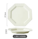 Ljojo 11-Inch Ceramic Plate Breakfast Plate Cream Wind Dessert Pastry Plate