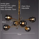 Ljojo Round Restaurant Glass LED Pendant Light | Luxury Industrial Home Decor Chandelier