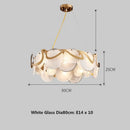 Ljojo Minimalist Glass Pendant Light in Gold Iron for Luxury Living Room