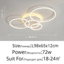 Ljojo Modern LED Ceiling Chandelier Lighting White Black Gold Indoor Pendant Lamp Study Room