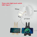 Ljojo LED Spotlight USB Rechargeable Wall Lamp for Living Room - Indoor Bedroom Decor Lighting