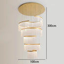Ljojo Light Luxury Staircase Pendant Lights for Modern Home and Living Room