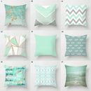 Ljojo Mint Green Blue Geometric Cushion Cover Modern Home Decor