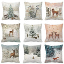 Ljojo Merry Christmas Pillowcase Cushion Cover for Festive Home Decor