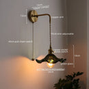 Ljojo LED Copper Wall Light for Bathroom Mirror Hallway Bedroom Glass Lamp