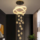Ljojo Luxury Crystal Chandelier Stair Living Room Indoor Lighting