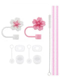 Ljojo 11Pcs Cup Accessories Set: Silicone Straw Stopper, Reusable Straw, Cleaning Brush - 40oz 30oz