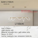 Ljojo LED Tube Chandelier: Modern Dining Room Lighting Fixture & Home Decor Ornament