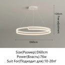 Ljojo LED Round Chandelier for Home Decor - Modern & Simple Ceiling Lamp