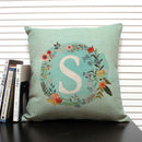 Ljojo 26 Letter Design Linen Sofa Cushion Cover 45x45cm Pillow Case for Bedroom & Living Room