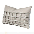 Ljojo Minimalist Woven Leather Cushion & Pillow Set