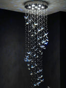 K9 Crystal Staircase Light Long Chandelier for Living Room by Ljojo