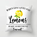 Lemon Pattern Summer Cushion Cover Throw Pillow for Sofa Decoration by Ljojo
