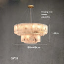 New Marble Pattern LED Chandelier Modern Suspension Lighting for Living Room by Ljojo